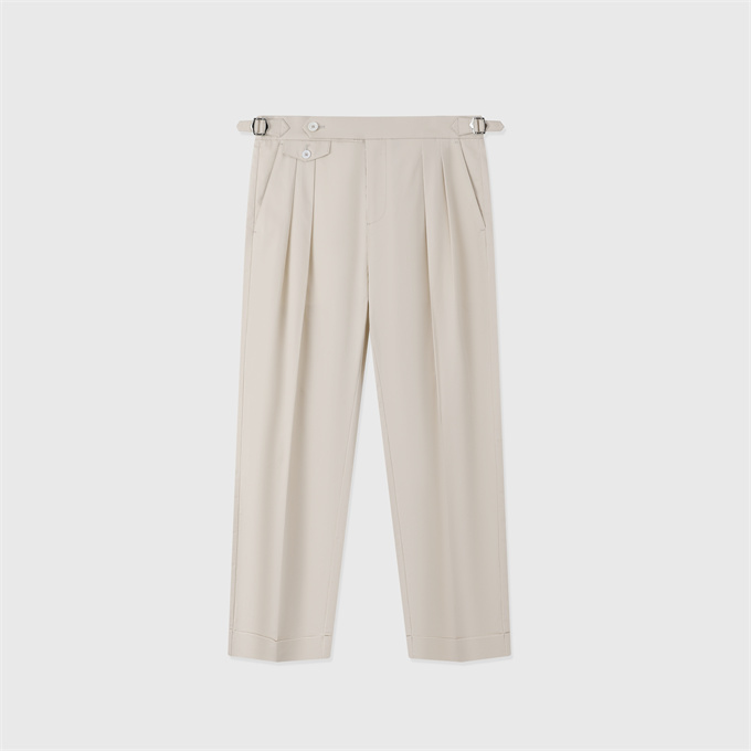 brunello cucinelli batavia cotton straight leg trousers